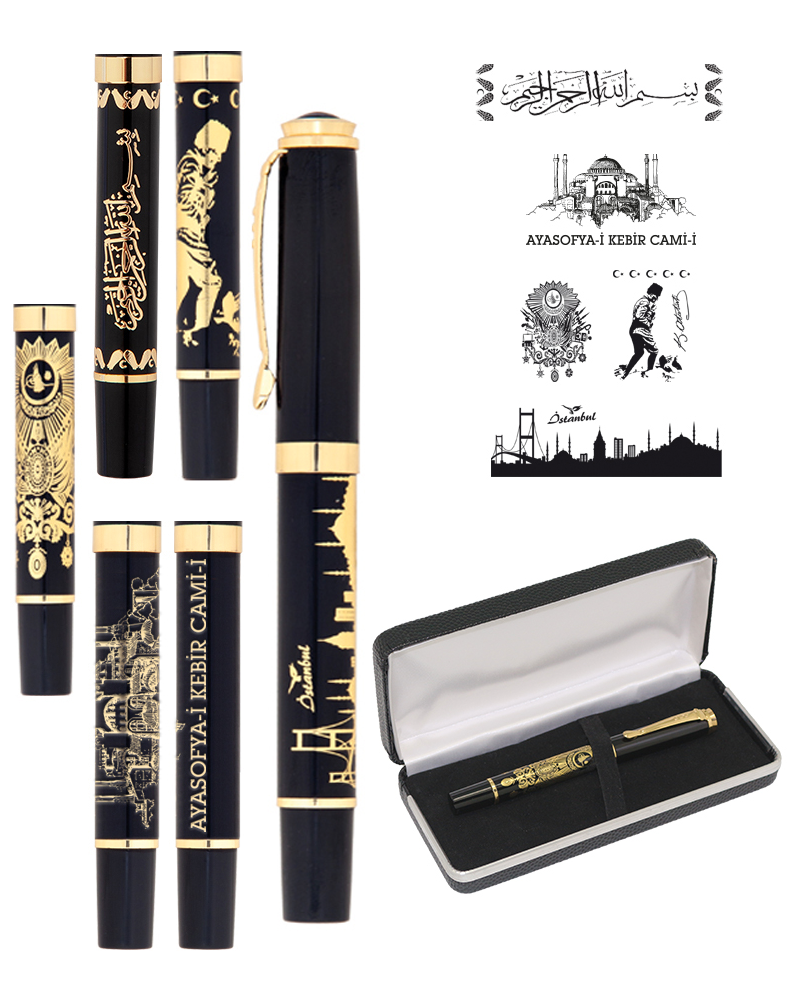 Promosyon   Kabartma Figürlü Tükenmez Kalem Seti